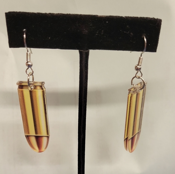 Bullet Gold Redin 1.5" Earrings - Picture 1 of 1